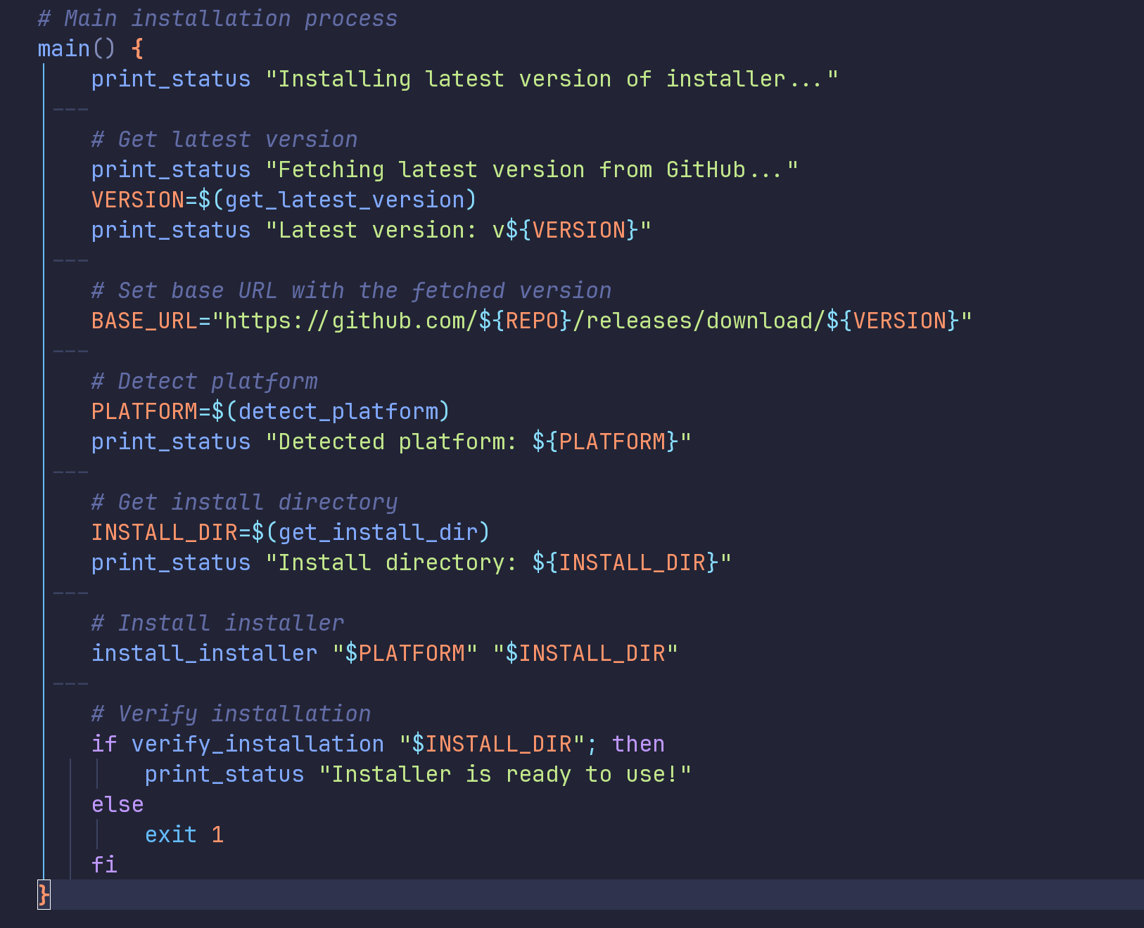 the installer just downloads a binary